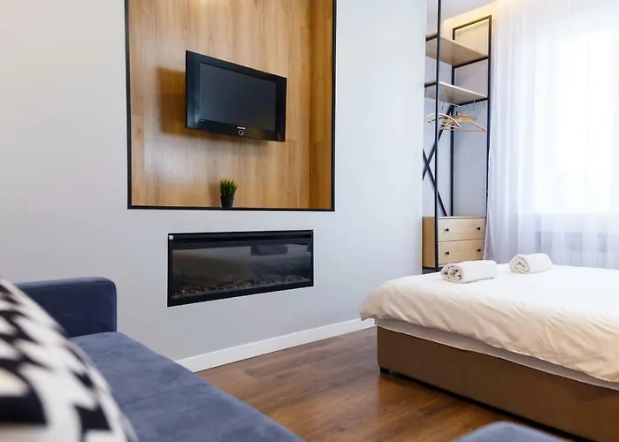 Loft Apartment In Old Lviv Ac Fireplace